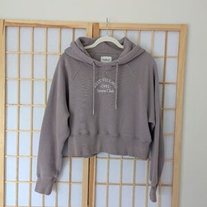 Abercrombie Soft A&F Cropped Hoodie Muted Lilac Color (Medium)